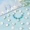80Pcs Pearl Pendant Connectors, 8 Style Irregular Pearl Bead Links White ABS Plastic Pearl Bead Pendants Pearl Acrylic Links with Golden Pins for Earring Bracelet DIY Jewelry Making